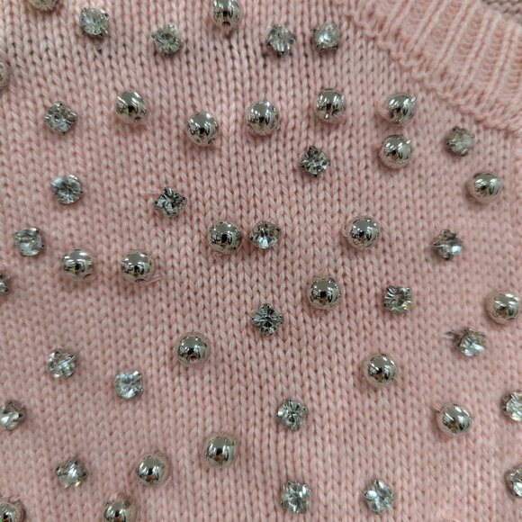 Boston Proper Blush Pink Embellished Sweater XXS - Picture 2 of 7